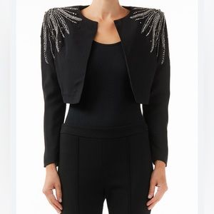LIU JO cropped jacket with gemstones NWT